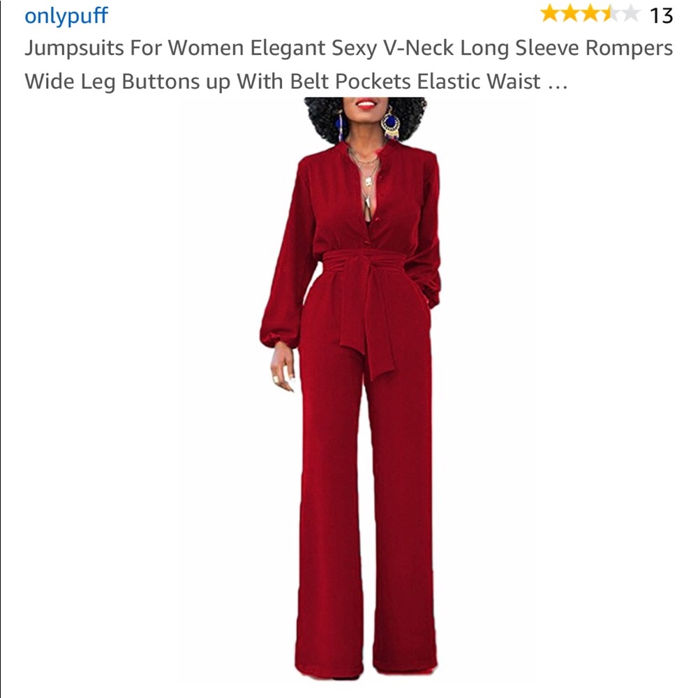 V neck jumpsuit